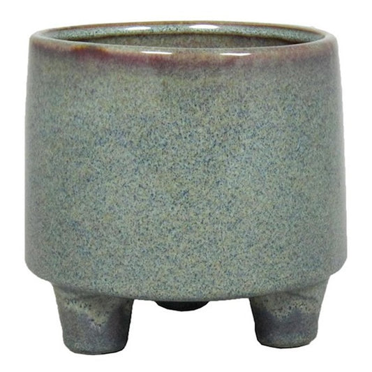 Pot op voet (blauw)